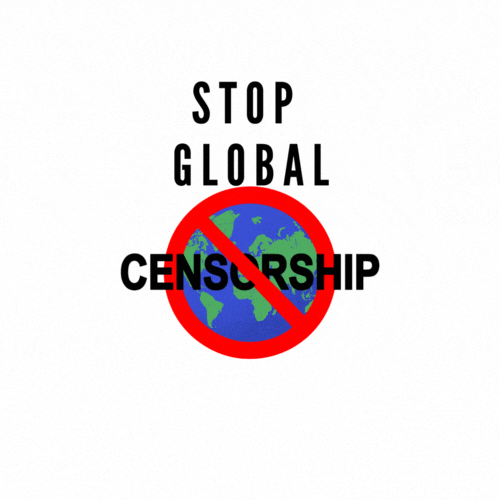 Stop global censorship Logo